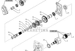 New Holland T6070 Wałek 65.6/70.6mm id x 69.6/74.6mm od x 293mm l, 34/36t 87673909