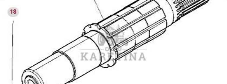 Massey Ferguson 7718S 7718 S 1804A DYNA 6 Wał Skrzyni Biegów CZĘŚCI 3799175M5-1