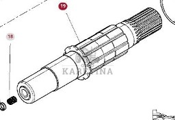 Massey Ferguson 7718S 7718 S 1804A DYNA 6 Wał Skrzyni Biegów CZĘŚCI 3799175M5