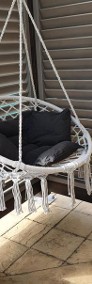 Bocianie gniazdo z poduszką, fotel brazylijski szary, wiszący-3