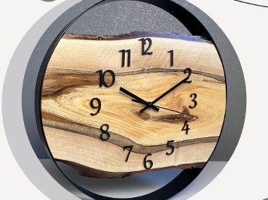 Drewniany zegar ścienny | na zamówienie | 100% personalizacja | różne średnice |-1