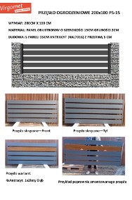 Przęsło 200x100 palisada płot panel ogrodzenie sztacheta PROMOCJA-2