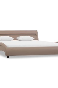 vidaXL Rama łóżka z LED, cappuccino, sztuczna skóra, 160 x 200 cm 285700-2