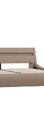 vidaXL Rama łóżka z LED, cappuccino, sztuczna skóra, 160 x 200 cm 285700-3