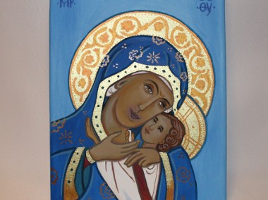 Obraz olejny Matka Boża i Dzieciątko Jezus ikona -1