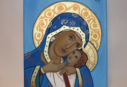 Obraz olejny Matka Boża i Dzieciątko Jezus ikona 