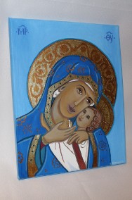 Obraz olejny Matka Boża i Dzieciątko Jezus ikona -2
