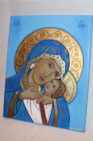 Obraz olejny Matka Boża i Dzieciątko Jezus ikona -3