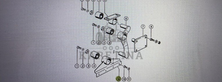 Blacha łoźyska Claas Mega 370-340 Nr kat. części lewa 000 662 631 0-1