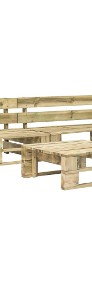 vidaXL 4-cz. zestaw ogrodowy, szare poduszki, palety z drewna 275309-3