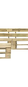 vidaXL 4-cz. zestaw ogrodowy, szare poduszki, palety z drewna 275309-4