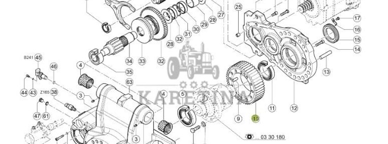 Claas Jaguar 970 - tylna oś napędowa - przekładnia 0015048810-1