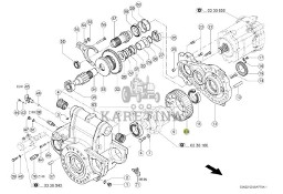 Claas Jaguar 970 - tylna oś napędowa - przekładnia 0015048810