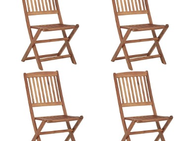 vidaXL Składane krzesła ogrodowe, 4 szt., lite drewno akacjowe 46340-1