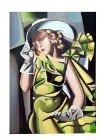 Tamara Łempicka - Kobieta w kapeluszu -  50 na 70 cm obraz olejny