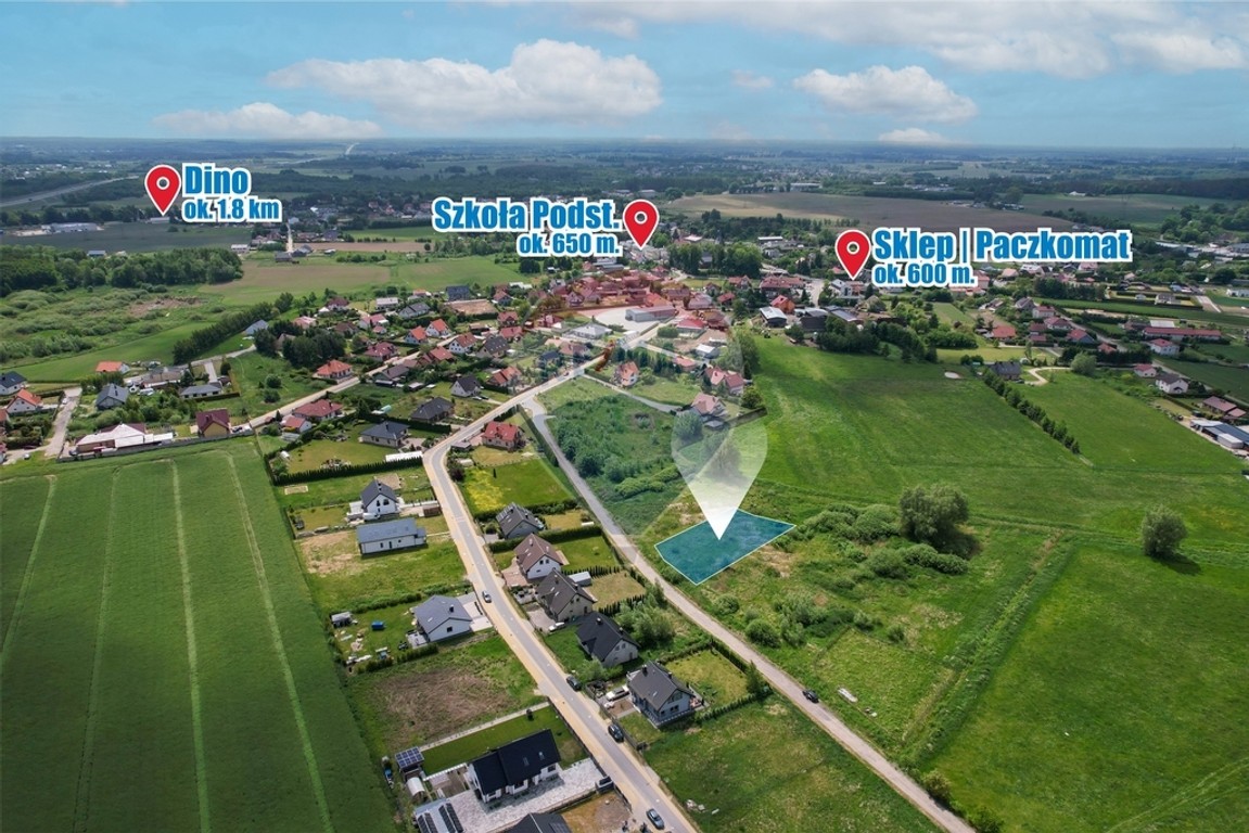 Działka 1074 m² w Starych Bielicach – pohled 2