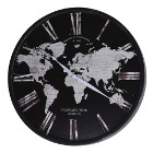 Duży zegar ścienny Mapa świata 57 cm