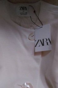 (164) ZARA/ Ekskluzywny, biało-kremowy płaszcz z Madrytu/ NOWY z metką-2