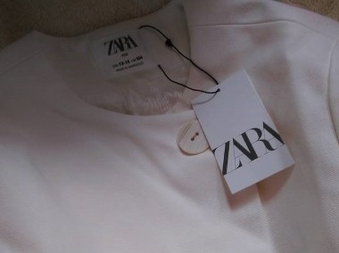 (164) ZARA/ Ekskluzywny, biało-kremowy płaszcz z Madrytu/ NOWY z metką-1