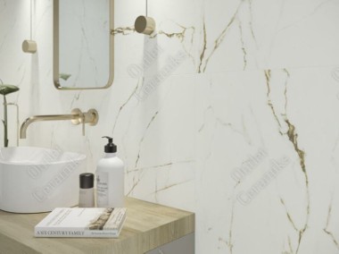 Klaro white płytki gresowe łazienkowe ścienne podłogowe 120x60 Cerrad-1