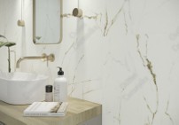 Klaro white płytki gresowe łazienkowe ścienne podłogowe 120x60 Cerrad
