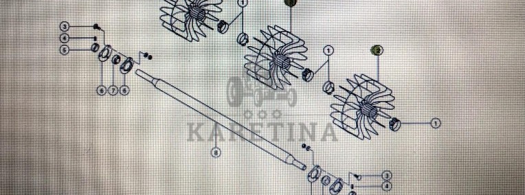 Wirnik wentylatora Claas Mega 370-340 Nr kat. 000 736 551 1 Nr kat. 000 736 551 1-1