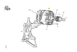 Fendt 828 Vario - alternator lewy F404900010040