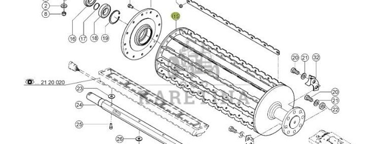 Claas Jaguar 970 - walec dolny transportowy 0013248680-1