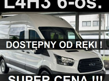 Ford Transit L4H3 165KM 6-osob. Kamera Czujniki Dostępny od ręki ! Niska Cena !-1