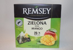 Herbata zielona Remsey o smaku mango ekspresowa 20 torebek
