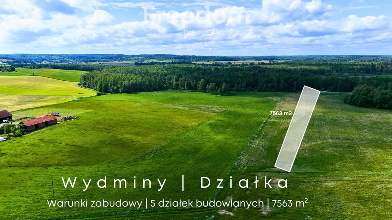 5 DZIAŁEK Z WARUNKAMI ZABUDOWY - WYDMINY, MAZURY
