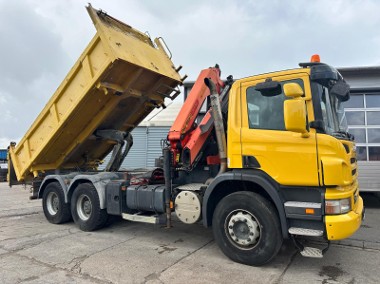 SCANIA P340 – WYWROTKA + ŻURAW PALFINGER PK12001-1