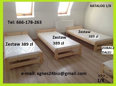 Łóżko z materacem 80x200 90x200 Hotelowe-1