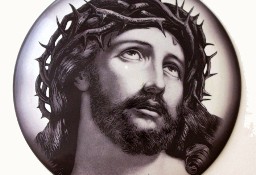 Ceramiczny Medalion z wizerunkiem Chrystusa, śr. 17 (cm)