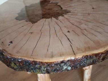 Stół z plastra drewna z żywicą epoksydową -1