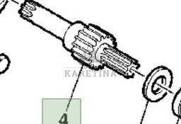 John Deere 9780CTS 9780i CTS 2005rok Wał Wałek Zębaty Skrzyni Biegów H165508