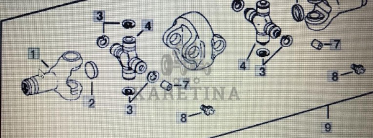 John Deere RE71566/przegub uniwersalny/John Deere 4555/4755/4955 Nr części RE 71566-1