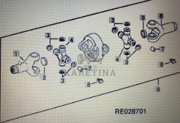 John Deere RE71566/przegub uniwersalny/John Deere 4555/4755/4955 Nr części RE 71566