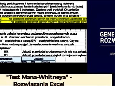 "Test Mana-Whitneya" - Zestaw 3 rozwiązań Excel-1