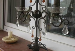  lampka / lampa metalowa z kryształkami
