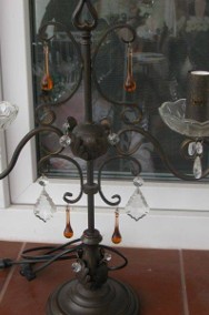  lampka / lampa metalowa z kryształkami-2