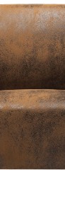 vidaXL Fotel, brązowy, sztuczna skóra zamszowa248618-3