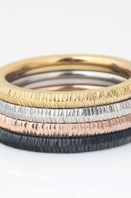Zestaw komplet nowych pierścionków 4 pierścionki obrączka pierścionek złoty-2