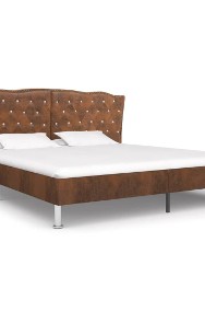 vidaXL Rama łóżka, brązowa, sztuczna skóra zamszowa, 160 x 200 cm 280545-2