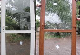 białe drzwi PVC 100x200 podwójna wzmocniona szyba, panel 