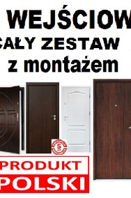 Drzwi wejściowe ZEWNĘTRZNE -drewniane i metalowe do mieszkania  Z MONTAŻEM-2
