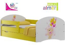 łóżko z bajkowym motywem dla dzieci 140x70 + szuflada