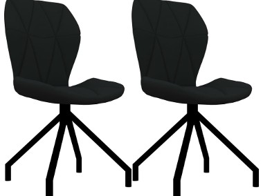 vidaXL Krzesła stołowe, 2 szt., czarne, sztuczna skóra282552-1