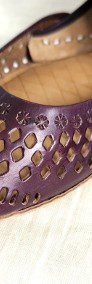 Fioletowe skórzane buty balerinki 37 skóra orient indyjskie khussa mojari jutti-4