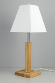 Lampa biurkowa MAGESTAD skandynawski drewno biały abażur-2
